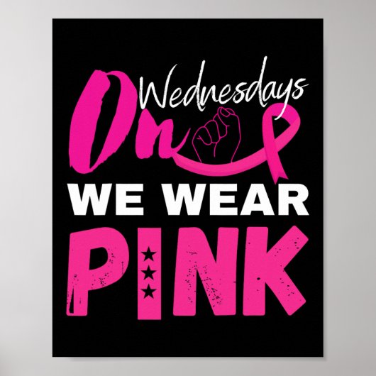 Woensdag Draag we roze borstkanker Poster (Voorkant)