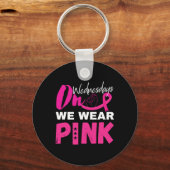 Woensdag Draag we roze borstkanker Sleutelhanger (Voorkant)