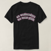 woensdag draag we roze Sticker T-shirt (Design voorkant)