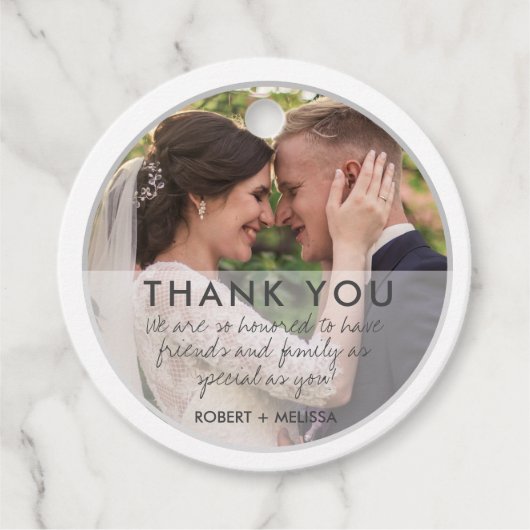 Woensdag Foto Hartelijk dank Bedankjes Labels (Voorkant)