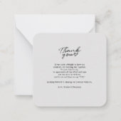 Woensdag Foto met briefje Hartelijk dank Notitiekaartje (Achterkant)