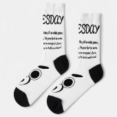 Woensdag Gedicht Sokken - Trendy, Grappig, White&B (Links)