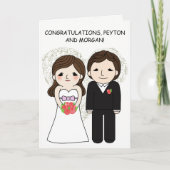 Woensdag Gefeliciteerd Anime Bride en Groom Kaart (Voorkant)