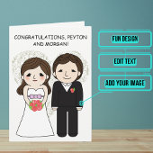 Woensdag Gefeliciteerd Anime Bride en Groom Kaart