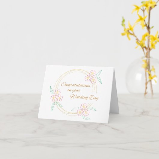 Woensdag gefeliciteerd kaart (Gele Bloem)