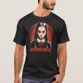 Woensdag Gotische Bloed Maan Gothic Meisje T-shirt (Voorkant)