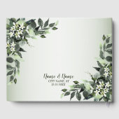 Woensdag Grijze Floral Eucalyptus Leaves Gastenboek (Achterkant)