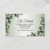 Woensdag Grijze Floral Eucalyptus Leaves Informatiekaartje (Voorkant)