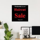 Woensdag Haircut Sale Poster Matte (Thuiskantoor)