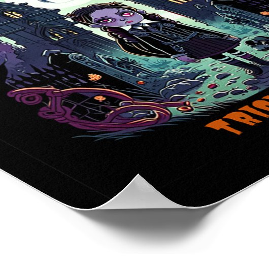 Woensdag Halloween kostuum outfit voor kinderen en Poster (Hoek)