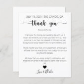 Woensdag Hartelijk dank | Weddenschap Napkin (Voorkant / Achterkant)