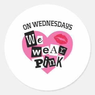 Woensdag hebben we Pink Funny Valentijn 1 Draag Ronde Sticker