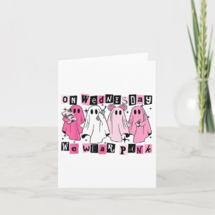 Woensdag hebben we Schattige Pink Ghost Halloween  Kaart