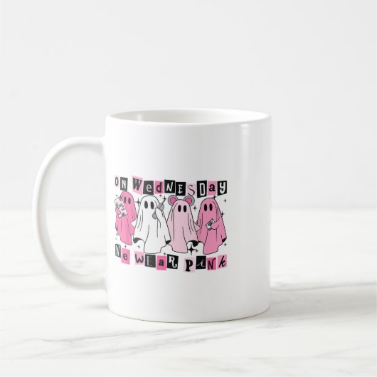 Woensdag hebben we Schattige Pink Ghost Halloween  Koffiemok (Links)