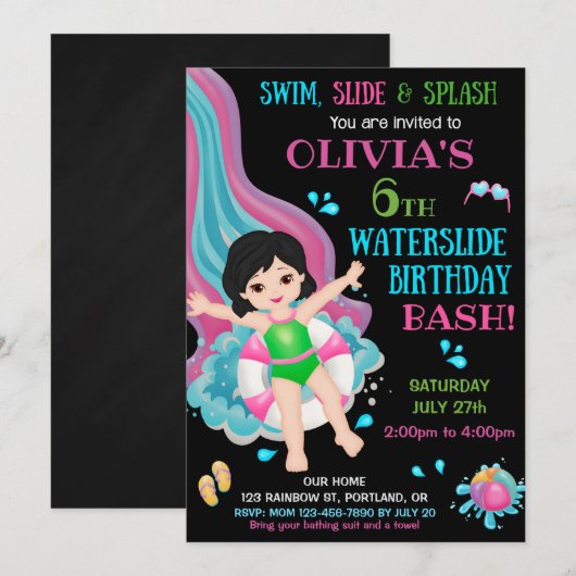 Woensdag in de plenaire vergadering Waterpark zome Kaart (Voorkant / Achterkant)