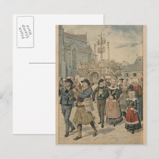 Woensdag in Plougastel Brittany Briefkaart (Voorkant / Achterkant)