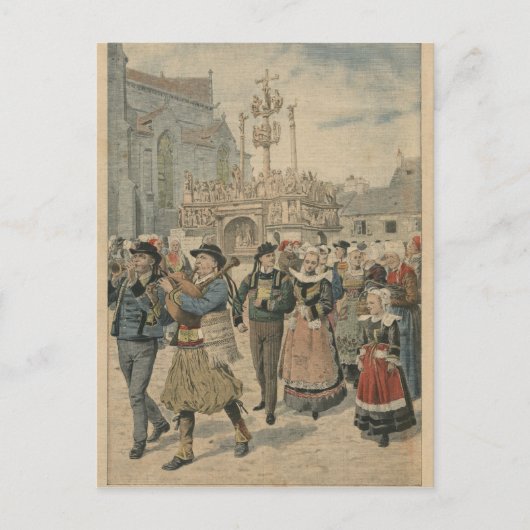 Woensdag in Plougastel Brittany Briefkaart (Voorkant)