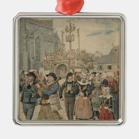 Woensdag in Plougastel Brittany Metalen Ornament (Voorkant)