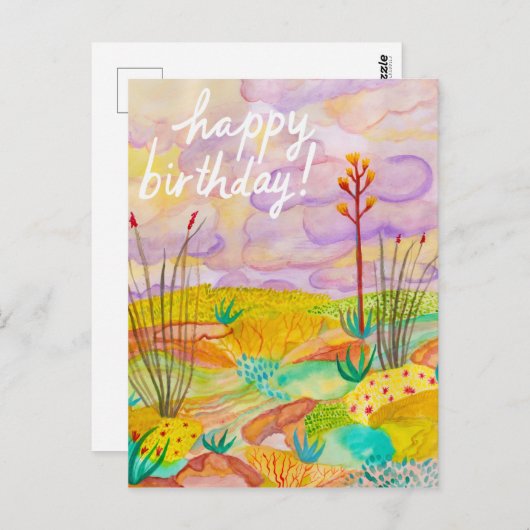 Woensdag in Waterverf in New Mexico Briefkaart (Voorkant / Achterkant)