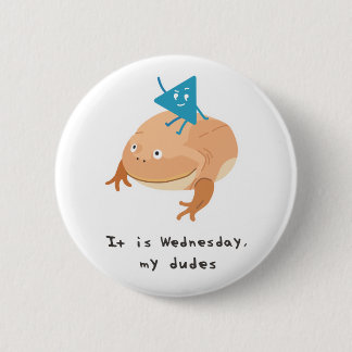 Woensdag kikker ronde button 5,7 cm