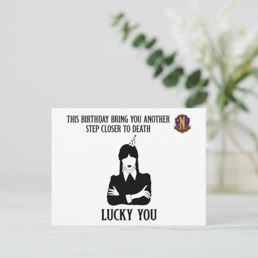 Woensdag - Lieve brute verjaardag - Lucky You Briefkaart (Staand voorkant)