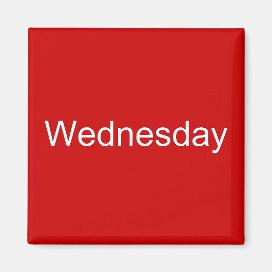 woensdag magneet (Voorkant)