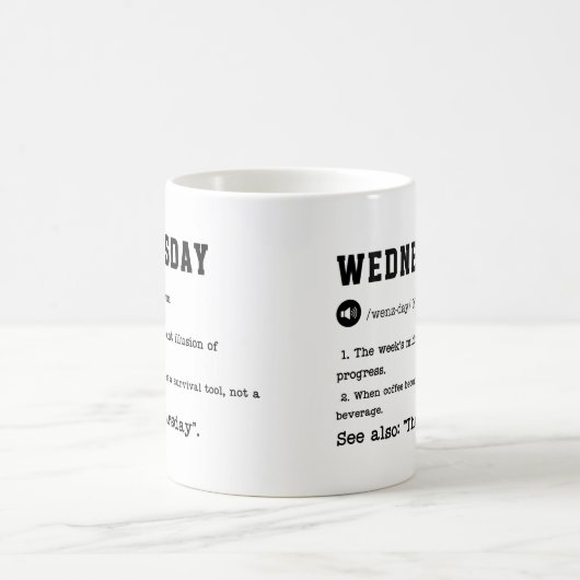 WOENSDAG Mok – Funny Midweek Coffee Cup (Center)