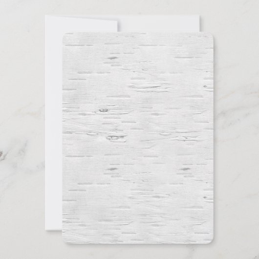 Woensdag Noite Deer Antlers over Birch Kaart (Achterkant)