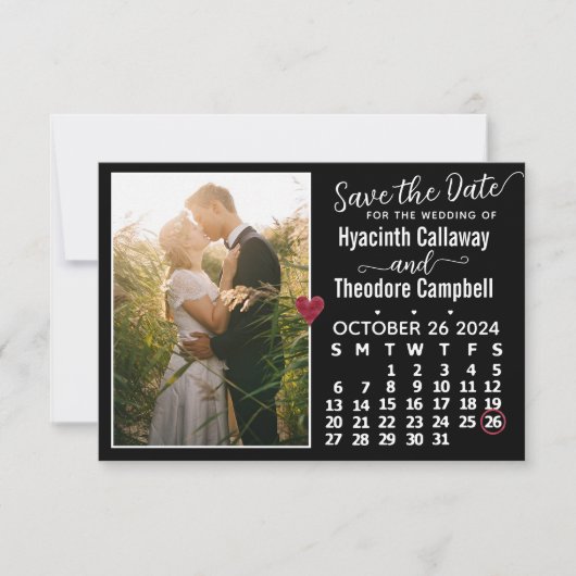 Woensdag oktober 2024 - Kalender - Aangepaste foto Save The Date (Voorkant)