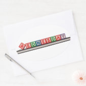 woensdag ovale sticker (Envelop)