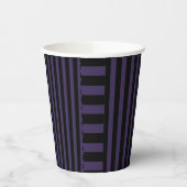 Woensdag paarse en zwarte streep papieren bekers (Links)