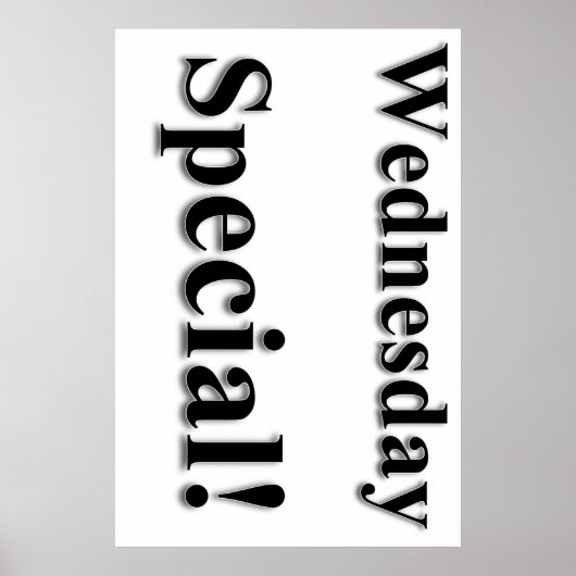 Woensdag Poster speciale schoonheidssalon (Voorkant)