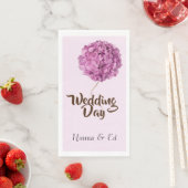 Woensdag Roze en witte hydrangebloem Servet (Insitu)