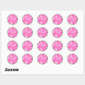 Woensdag Roze Satin & Faux Diamonds Ronde Sticker (Vel)