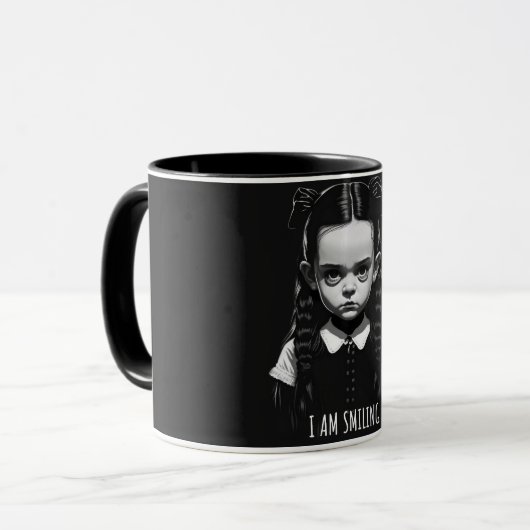 Woensdag stemmingskussen - Ik glimlach Cushion Mok (Voorkant links)