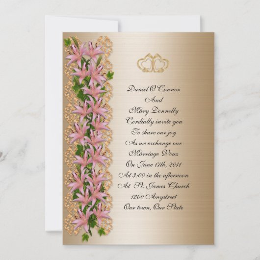 Woensdag Uitnodigingselegant Kaart (Voorkant)