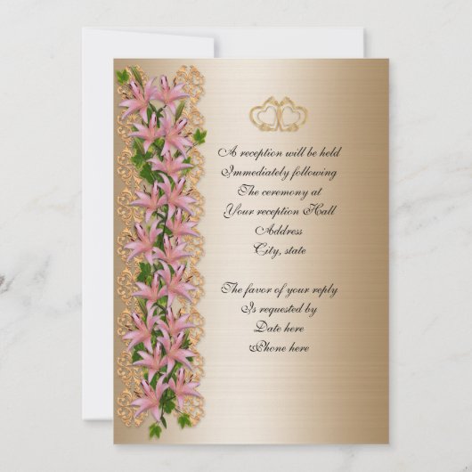 Woensdag Uitnodigingselegant Kaart (Achterkant)