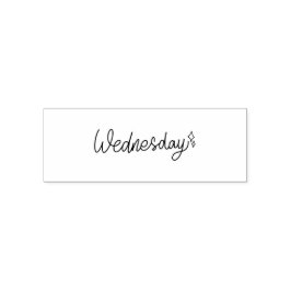 Woensdag weekdag journaal ontwerp zelfinktende stempel