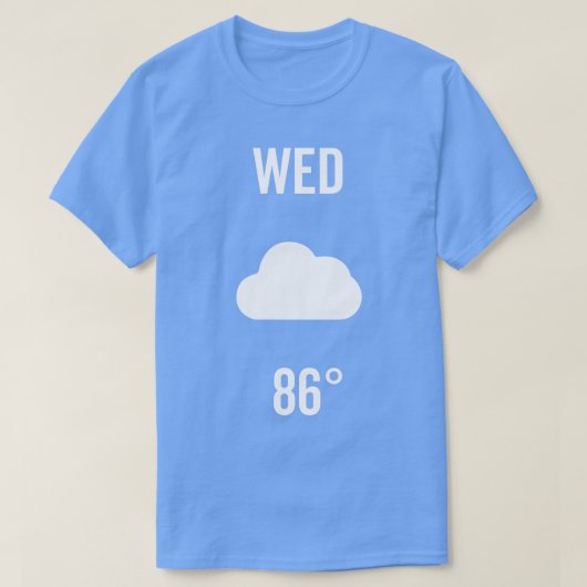 Woensdag Weer Kostuum T-shirt (Design voorkant)
