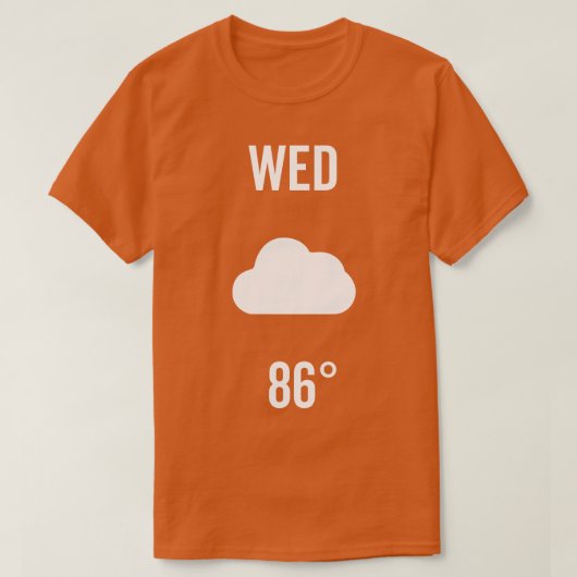Woensdag Weer Kostuum T-shirt (Design voorkant)