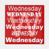 Woensdag Werkdag van de week Magnet (Voorkant)