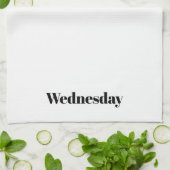 "Woensdag" zwart-wit minimalist Theedoek (Gevouwen)