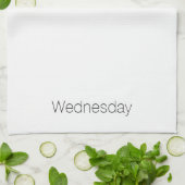 "Woensdag" zwart-wit minimalist Theedoek (Gevouwen)