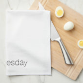 "Woensdag" zwart-wit minimalist Theedoek (Quarter Fold)