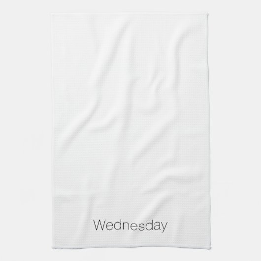 "Woensdag" zwart-wit minimalist Theedoek (Verticaal)