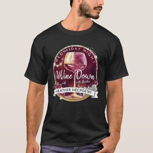 Woensdagavond Wine Down-jongen T-shirt (Voorkant)