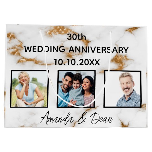 Woensdagdag marmer goudfoto groot cadeauzakje (Achterkant)