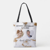 Woensdagdag marmer goudfoto tote bag (Achterkant)