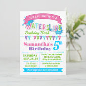 Woensdagmiddag blauwgroen paars roze kaart (Staand voorkant)