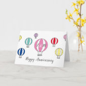 Woensdagochtend regenbooghetelluchtballonnen kaart (Gele Bloem)